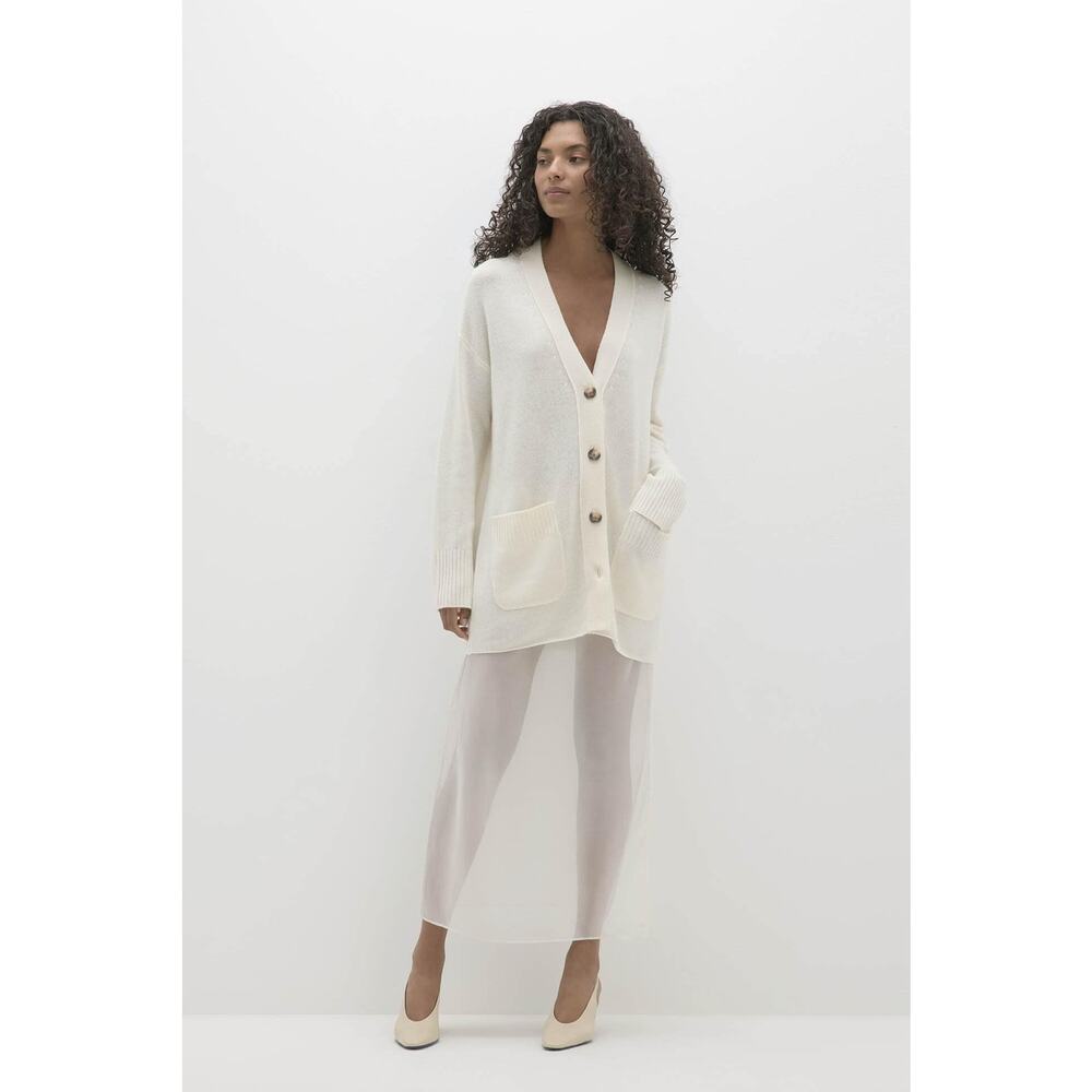 NakedCashmere Adelina button-up cashmere cardigan in ECRU OS